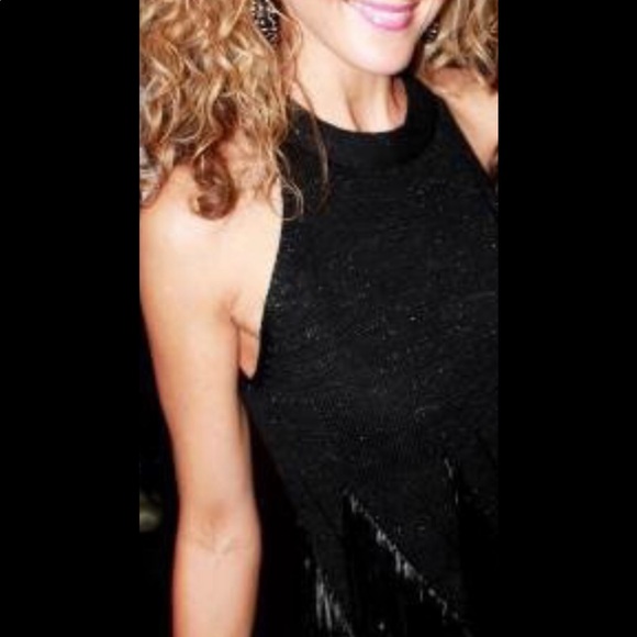 Black dress with fringe open back - Picture 8 of 8